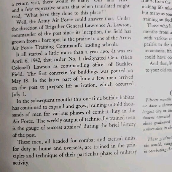 Buckley Field Army Air Forces Technical Training Command Pictorial History 1943 - Picture 6 of 16